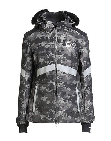 EA7 Jacket Black 100% Polyester, Polyurethane