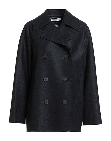 HARRIS WHARF LONDON Coat Midnight blue 100% Virgin Wool