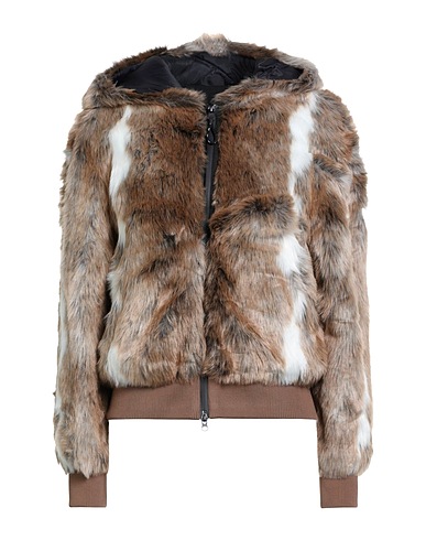 EA7 Teddy Coat Beige 85% Acrylic, 15% Polyester