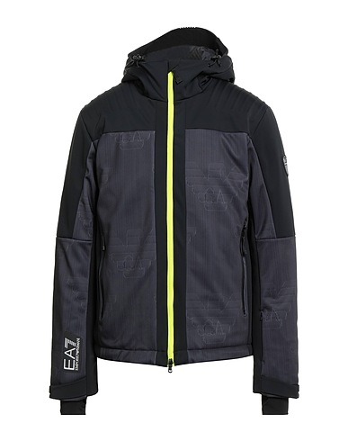 EA7 Shell jacket Black 83% Polyester, 17% Elastane