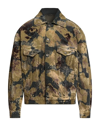 DOLCE&GABBANA Jeansjacke Salbeigrün 100% Baumwolle