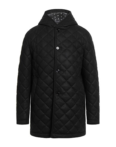 GREY DANIELE ALESSANDRINI Shell jacket Black 57% Polyester, 39% Acrylic, 4% Wool