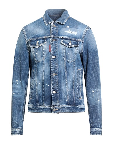 DSQUARED2 Denim jacket Blue 93% Cotton, 4% Polyester, 3% Elastane