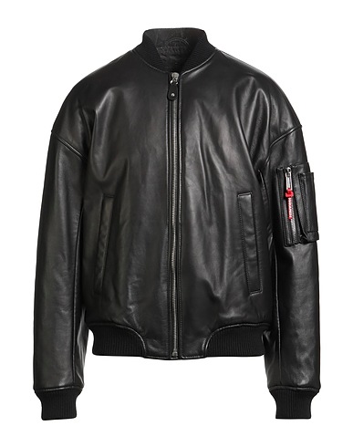 DSQUARED2 Bomber Black 100% Ovine leather