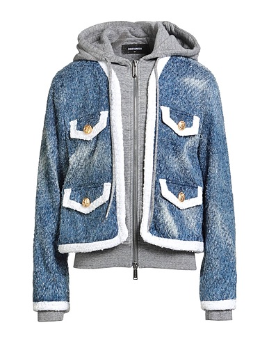 DSQUARED2 Jacket Blue 63% Viscose, 25% Polyester, 12% Cotton
