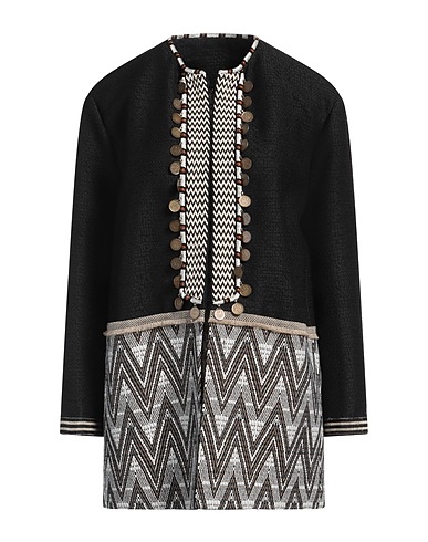 BAZAR DELUXE Jacket Black 49% Cotton, 33% Polyester, 18% Viscose