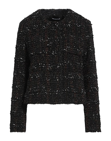 FABIANA FILIPPI Jacket Black 51% Polyamide, 30% Virgin Wool, 8% Acrylic, 6% Polyester, 5% Textile fibers