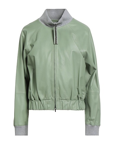 FABIANA FILIPPI Jacket Light green 100% Leather