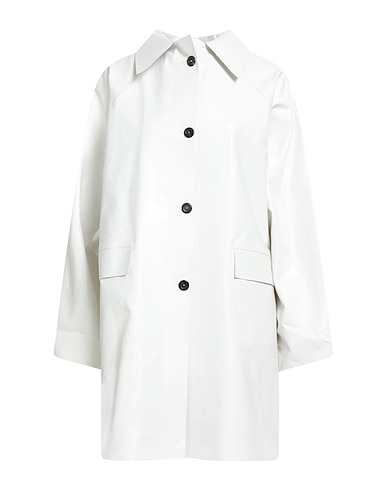 KASSL EDITIONS Full-length jacket OFF WHITE 68% Cotton, 29% Polyurethane, 3% Elastane
