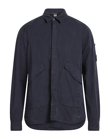 C.P. COMPANY Camicia tinta unita Blu notte 100% Cotone