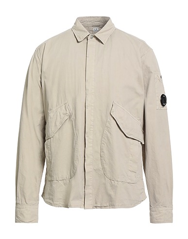 C.P. COMPANY Solid colour shirt Beige 100% Cotton