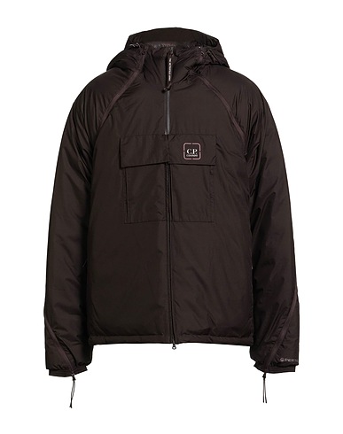 C.P. COMPANY Shell jacket Dark brown 100% Polyamide, Polyurethane resin