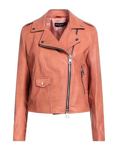 STREET LEATHERS Biker jacket Salmon pink 100% Leather