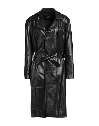 STREET LEATHERS Double breasted pea coat Black 100% Leather