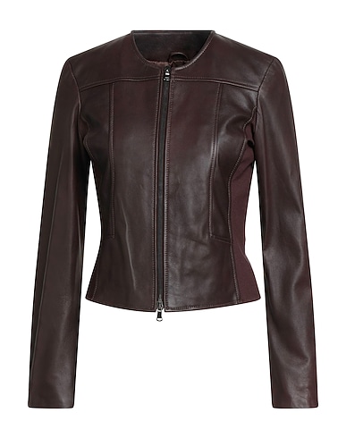 STREET LEATHERS Giubbotto Testa di moro 100% Pelle, Viscosa, Nylon, Elastan