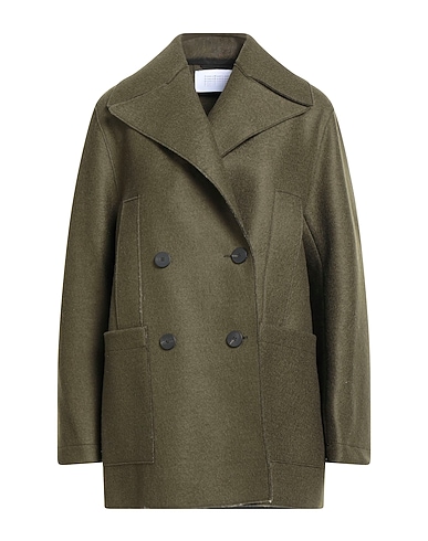 HARRIS WHARF LONDON Coat Military green 100% Virgin Wool