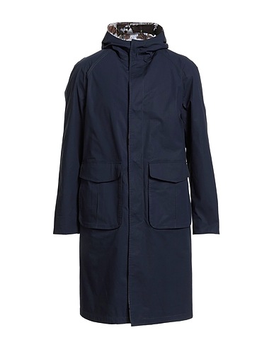 KIRED Full-length jacket Navy blue 97% Cotton, 3% Elastane
