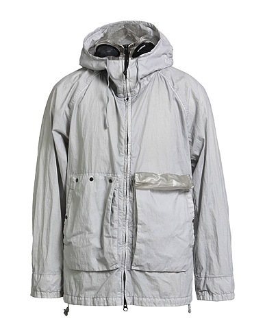 C.P. COMPANY Jacket Light grey 71% Cotton, 29% Polyamide, Polyurethane resin, Polyurethane
