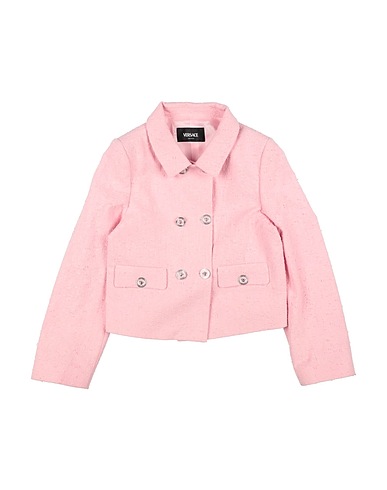 VERSACE YOUNG Double breasted pea coat Pink 95% Cotton, 5% Polyamide