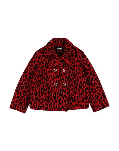 VERSACE YOUNG Coat Red 100% Virgin Wool