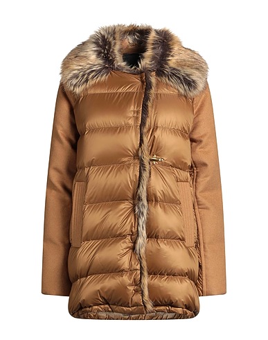 FAY Shell jacket Brown 100% Polyamide, Acrylic, Modacrylic, Polyester