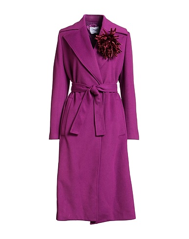 CAFèNOIR Coat Mauve 91% Polyester, 9% Viscose