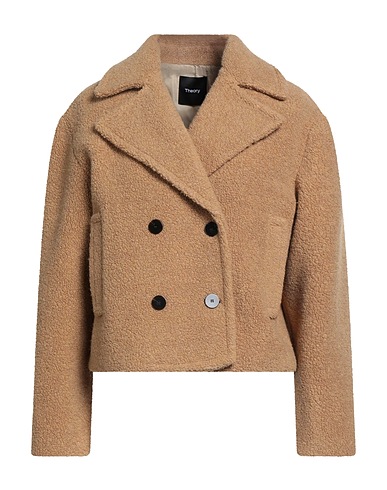 THEORY Double breasted pea coat 60% Recycled wool, 22% Nylon, 13% Polyester, 4% Other Fibres, 1% Elastane