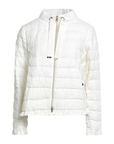 HERNO Shell  jacket White 100% Linen, Cotton, Polyester