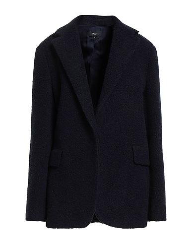 THEORY Blazer Navy blue 60% Recycled wool, 22% Nylon, 13% Polyester, 4% Other Fibres, 1% Elastane