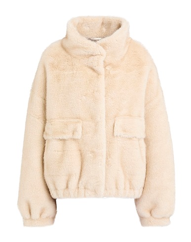 MAX & MOI Teddy Coat Beige 100% Polyester
