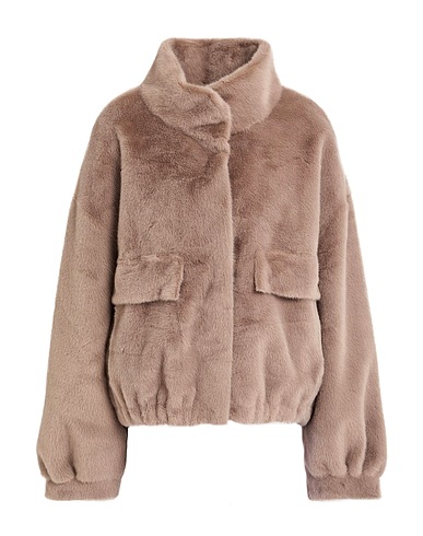 MAX & MOI Fausse fourrure Gris taupe 100% Polyester