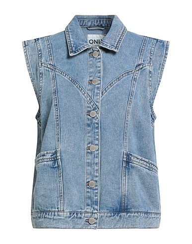 ONLY Denim jacket BLU DENIM Blue 100% Cotton