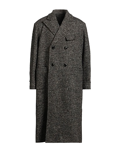 4SDESIGNS Coat Black 92% Virgin Wool, 8% Polyamide