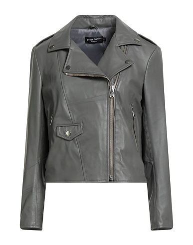 STREET LEATHERS Biker jacket Grey 100% Leather
