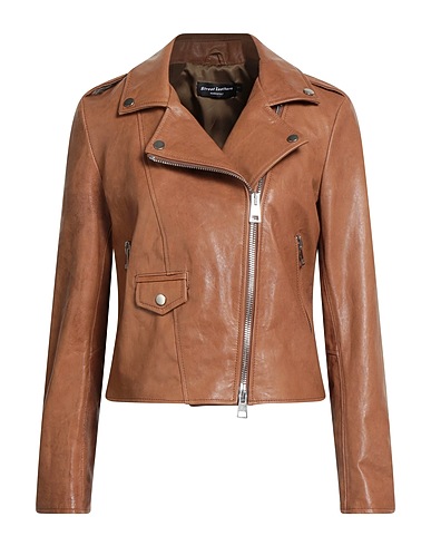 STREET LEATHERS Biker jacket Khaki 100% Leather