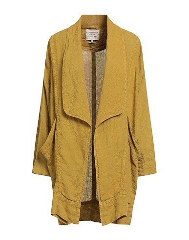 ALESSIA SANTI Full-length jacket Mustard 100% Linen