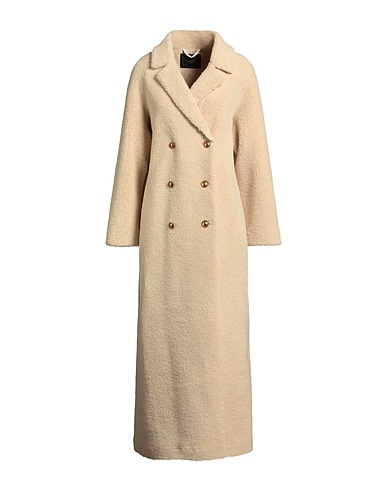 TWINSET Teddy Coat Ivory 100% Polyester