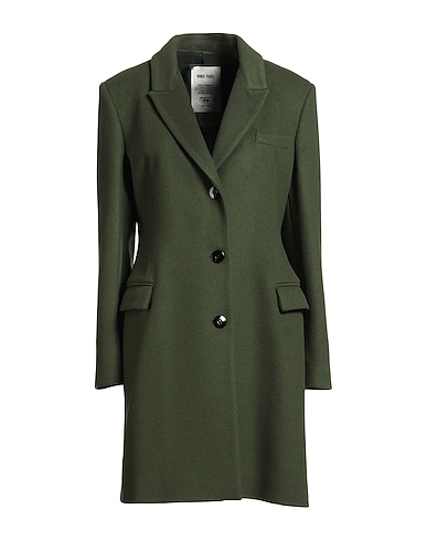 ANNIE PARIS Coat Dark green 70% Virgin Wool, 20% Polyamide, 10% Cashmere