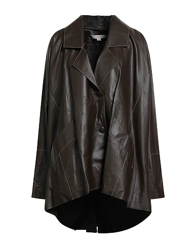 REMAIN BIRGER CHRISTENSEN Кожаная куртка Тёмно-коричневый 100% Кожа ягненка