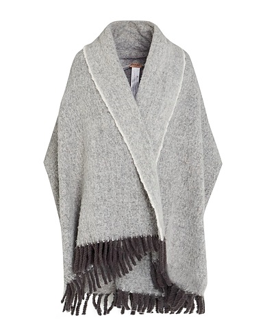 TWINSET Cloak Light grey 57% Acrylic, 40% Polyamide, 3% Wool