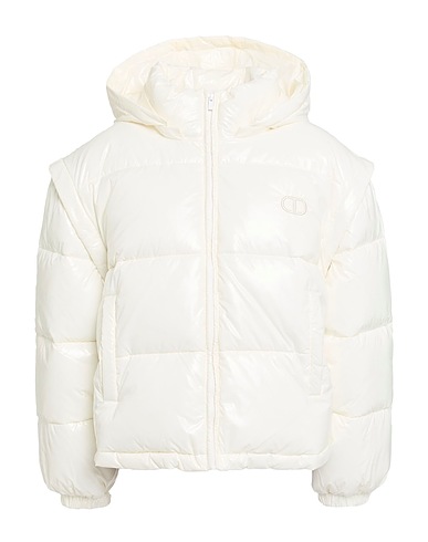 TWINSET Μπουφάν με επένδυση από πούπουλα Λευκό 100% Πολυεστέρας