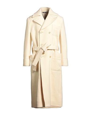 DOLCE&GABBANA Coat Cream 75% Virgin Wool, 20% Polyester, 5% Cashmere