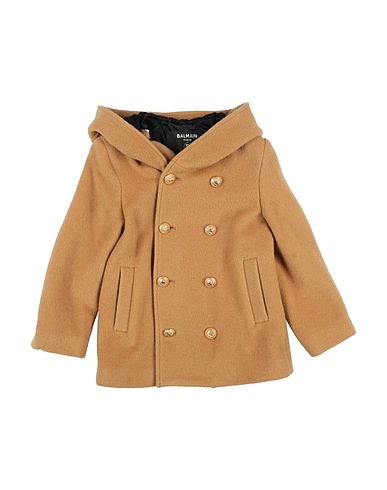 BALMAIN Coat Camel 80% Virgin Wool, 20% Mohair wool