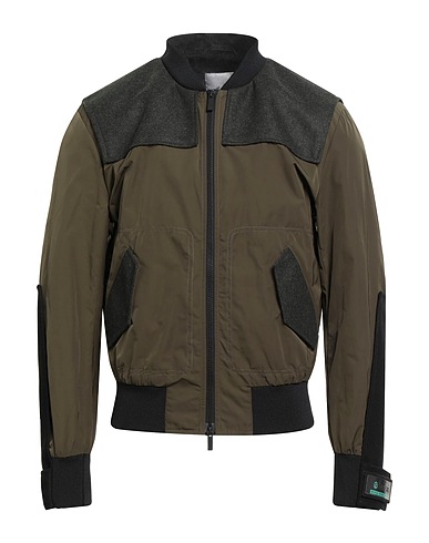HOGAN Blouson 3-R Vert militaire 100% Polyester, Laine, Cachemire, Élasthanne