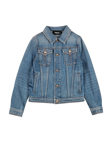 VERSACE YOUNG Denim jacket Blue 100% Cotton
