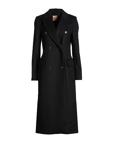 TWINSET Coat Navy blue 80% Wool, 20% Polyamide