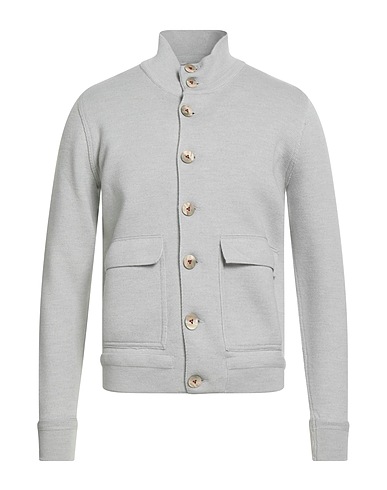 H953 Cardigan Light grey 100% Merino Wool