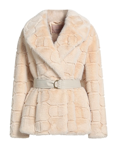TWINSET Shearling & Teddy fleece PANNA 100% Polyester