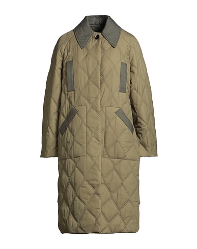 GANNI Shell jacket Khaki 100% Recycled polyamide