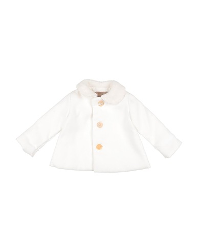 LA STUPENDERIA Coat White 95% Polyester, 5% Rayon